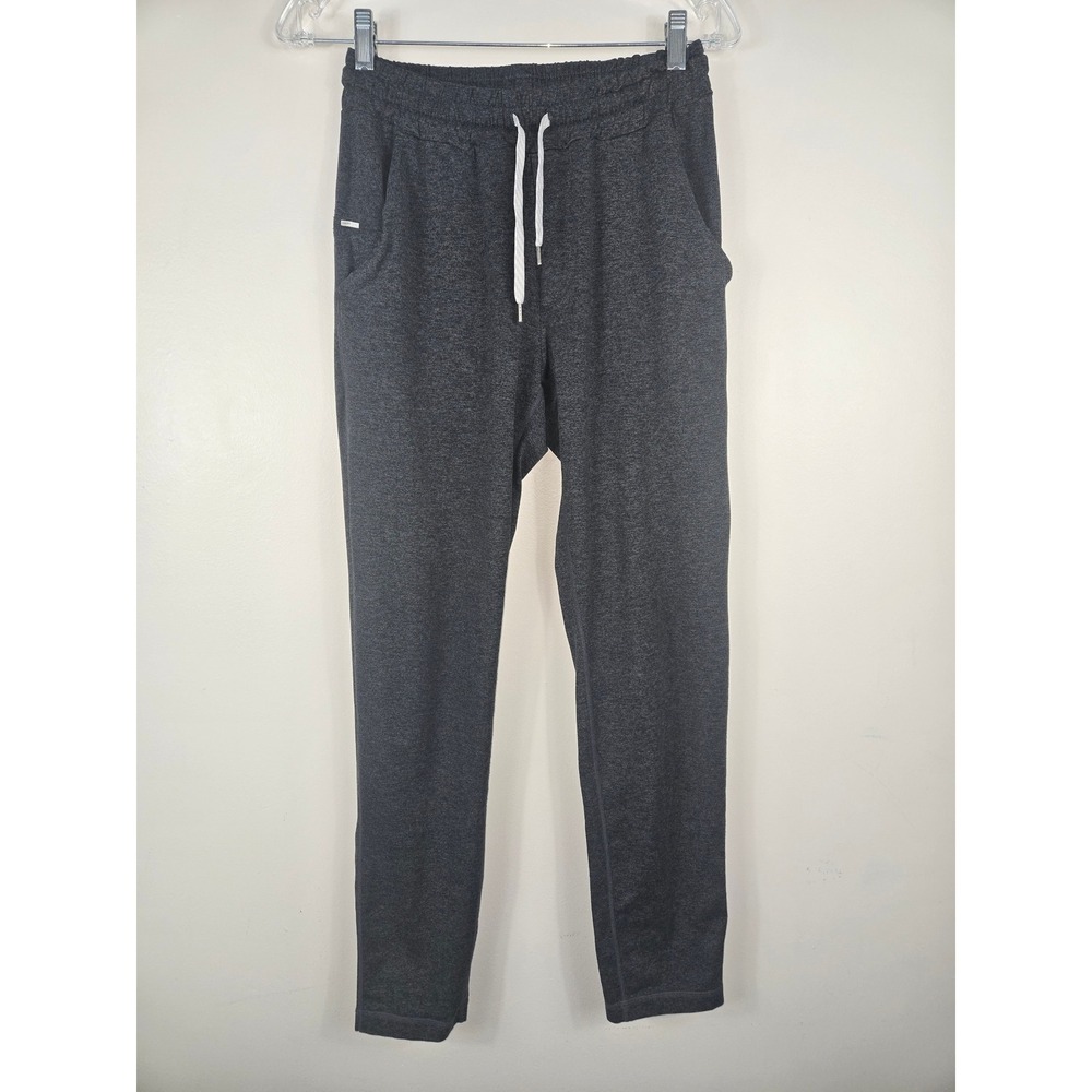 Vuori Ponto Performance Pants Mens Small Charcoal Heather Gray Tapered Joggers